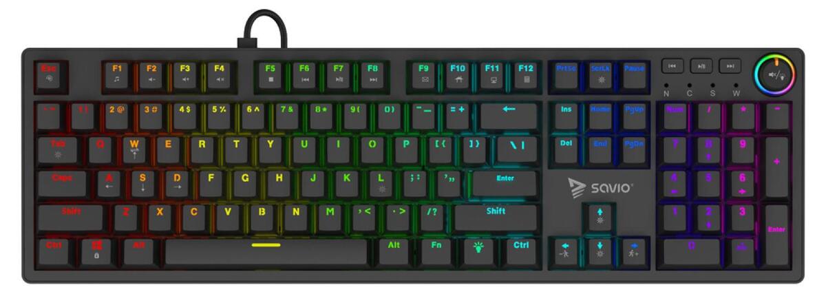 Klaviatūra Savio Styx Mechanical keyboard RED