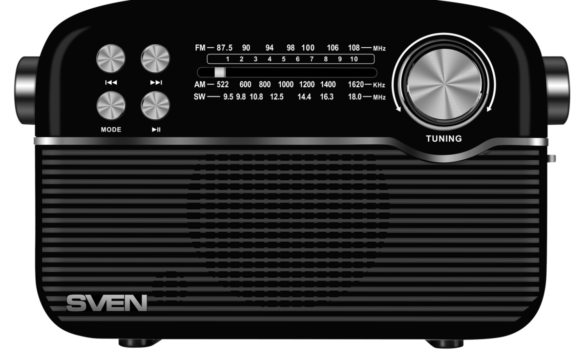 Radio uztvērējs Sven RP-500 Black