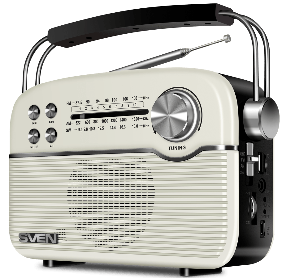 Radio uztvērējs Sven SRP-500 White