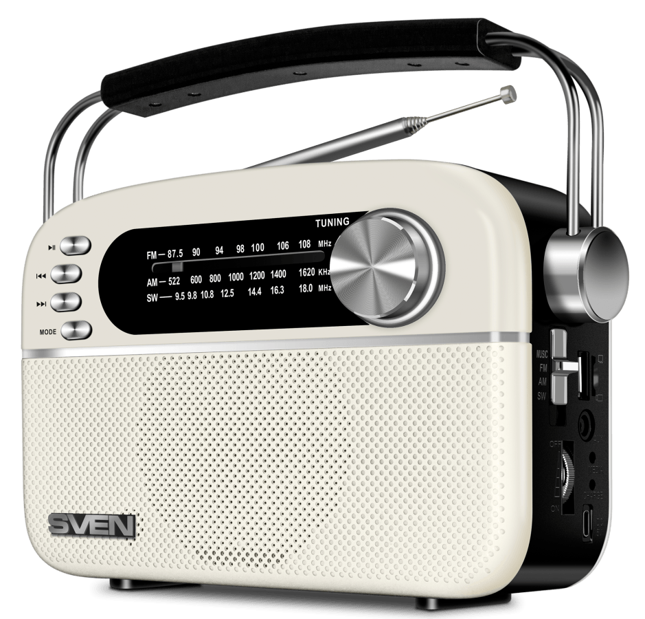 Radio uztvērējs Sven SRP-505 White