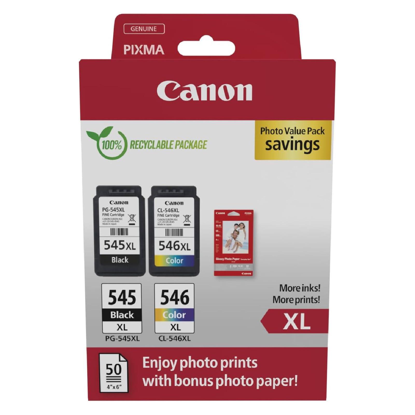 Canon Ink Photo Value Pack PG-545XL/CL-546XL