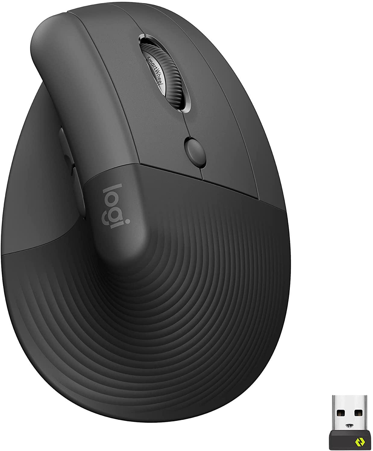 Logitech Lift, Mouse (graphite/black, right-handed, Logi