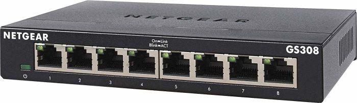 Netgear GS308-300PES, Switch (Black)