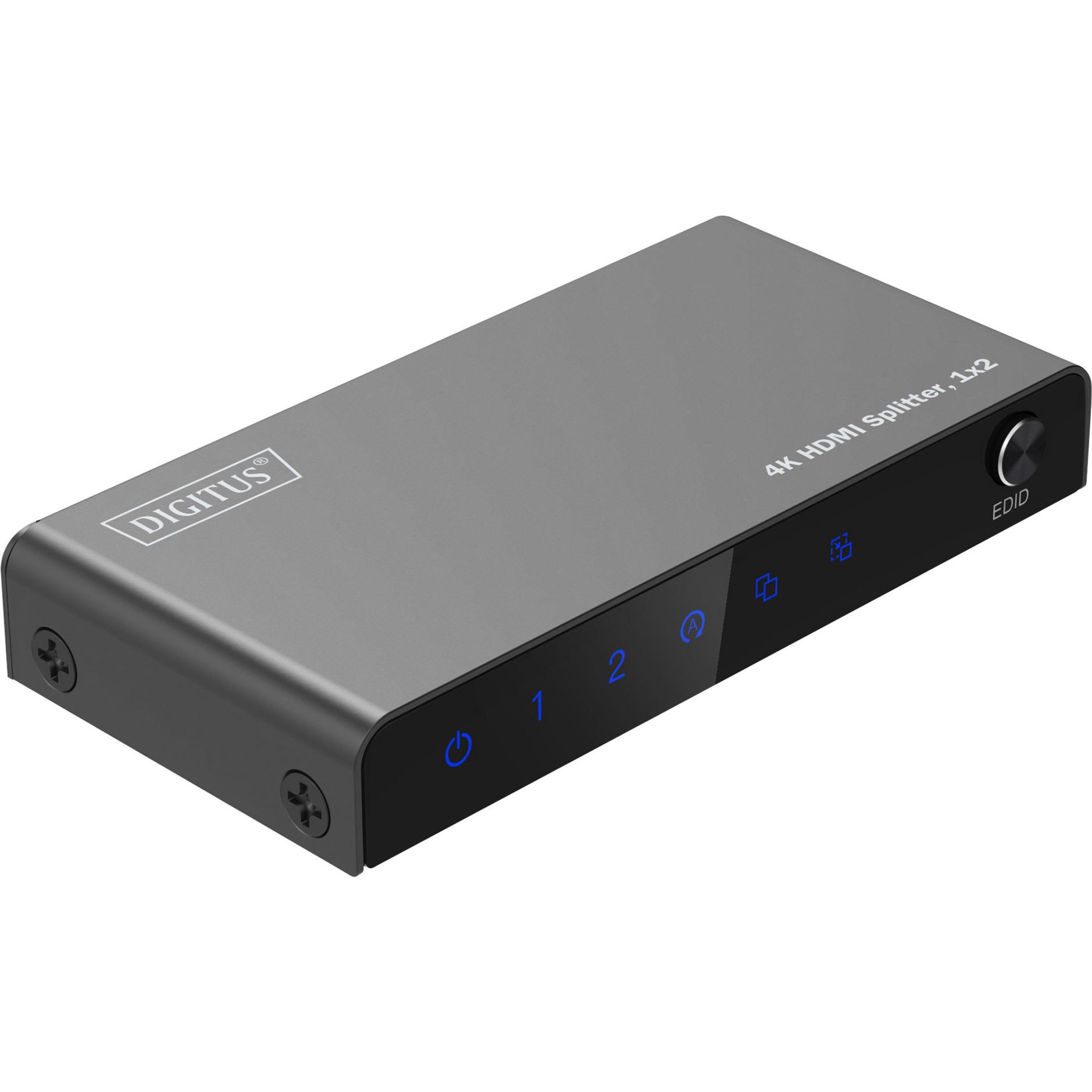 Digitus 4K HDMI Splitter, 1x2 (black