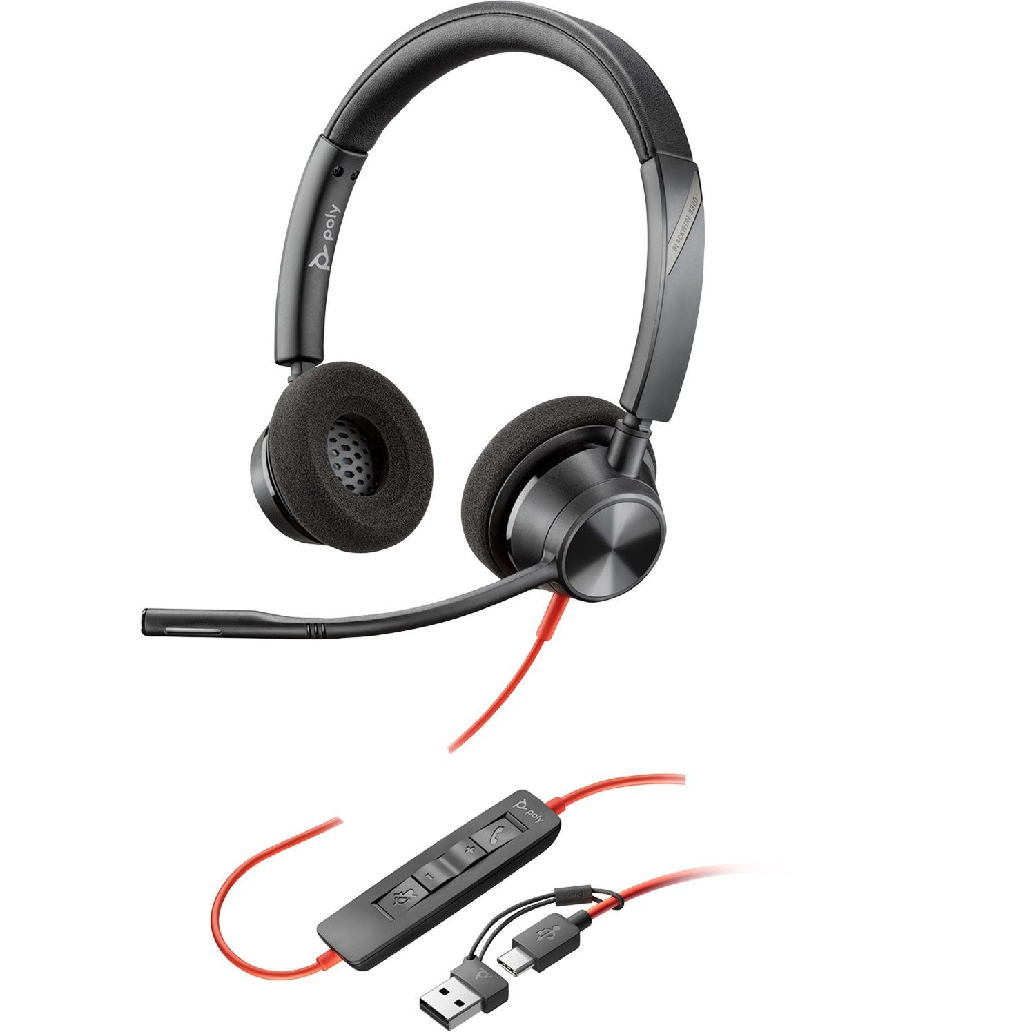 HP Poly Blackwire 3320 USB-C stereo
