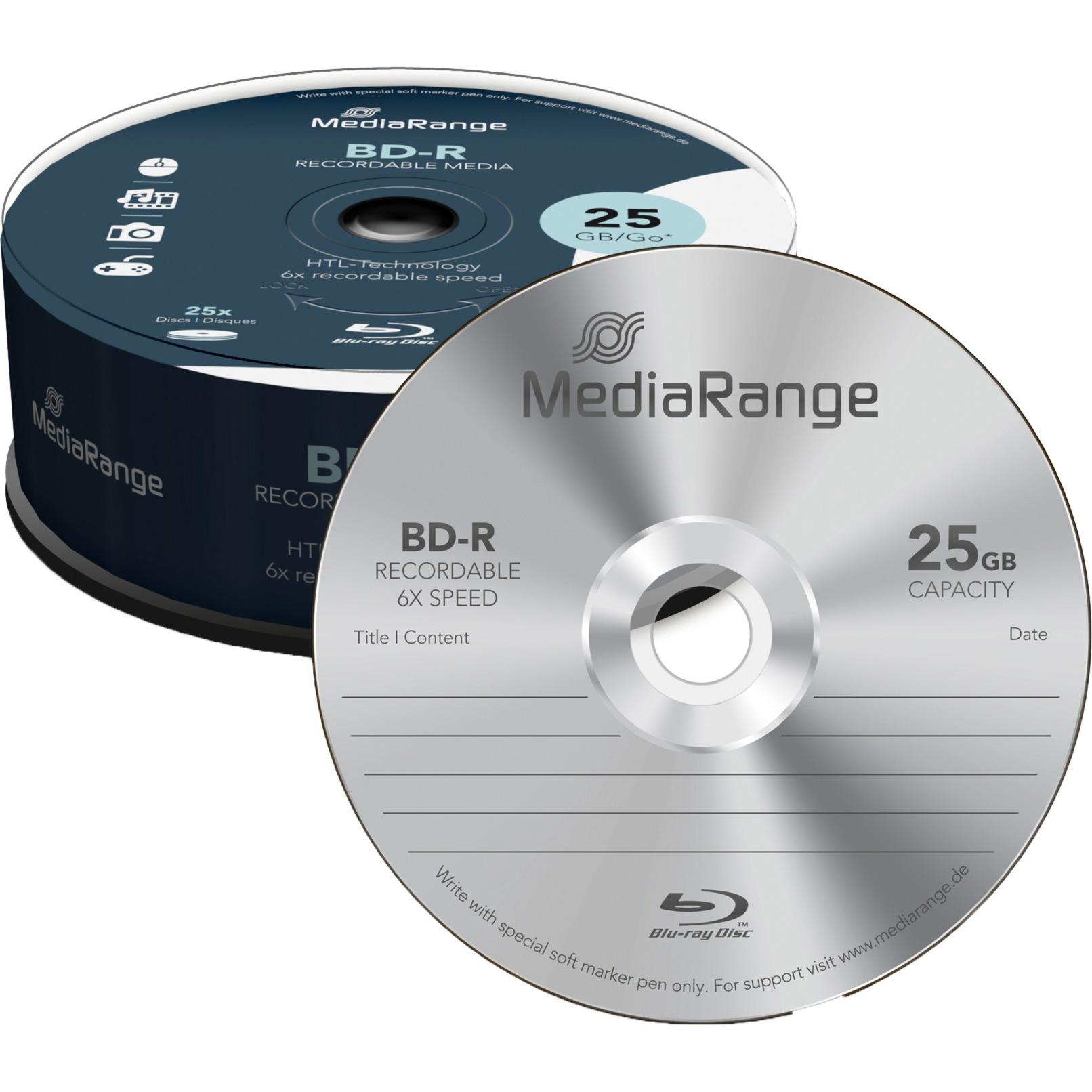MediaRange BD-R 25 GB Blu-ray 25pcs