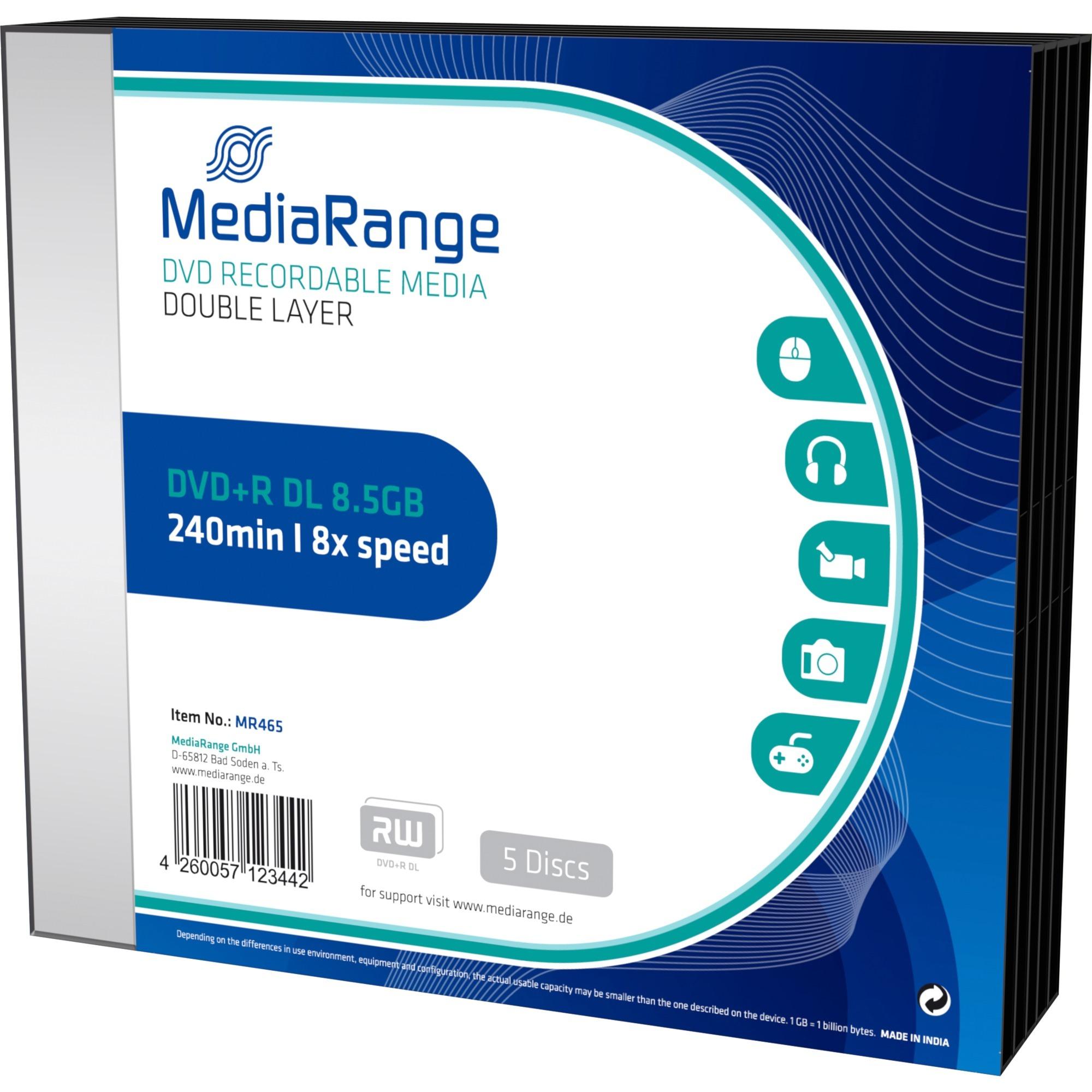 MEDIARANGE DVD+DL 8x SC 8,5GB