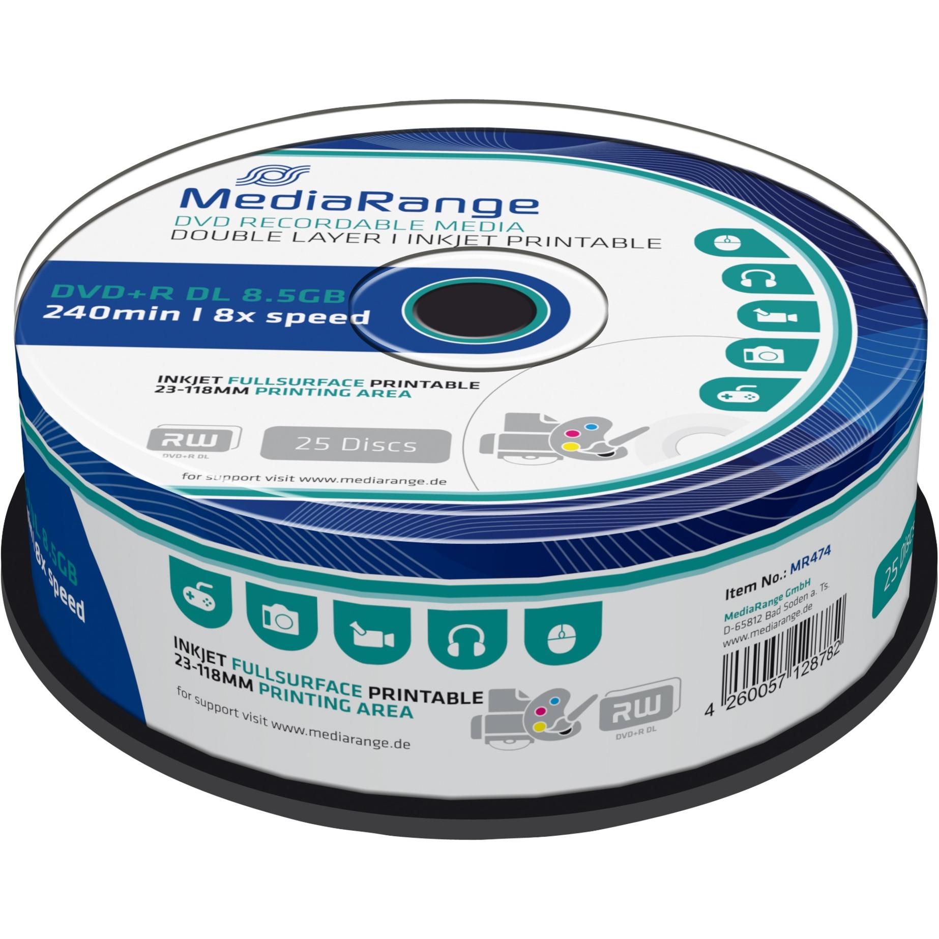 MEDIARANGE DVD+DL 8x CB 8,5GB