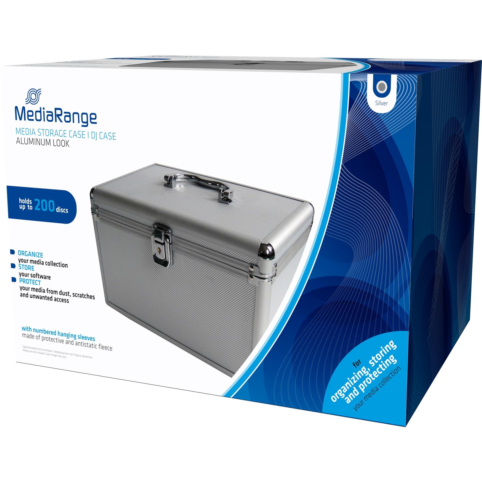 MEDIARANGE CD/DVD Kufer na 200 silver
