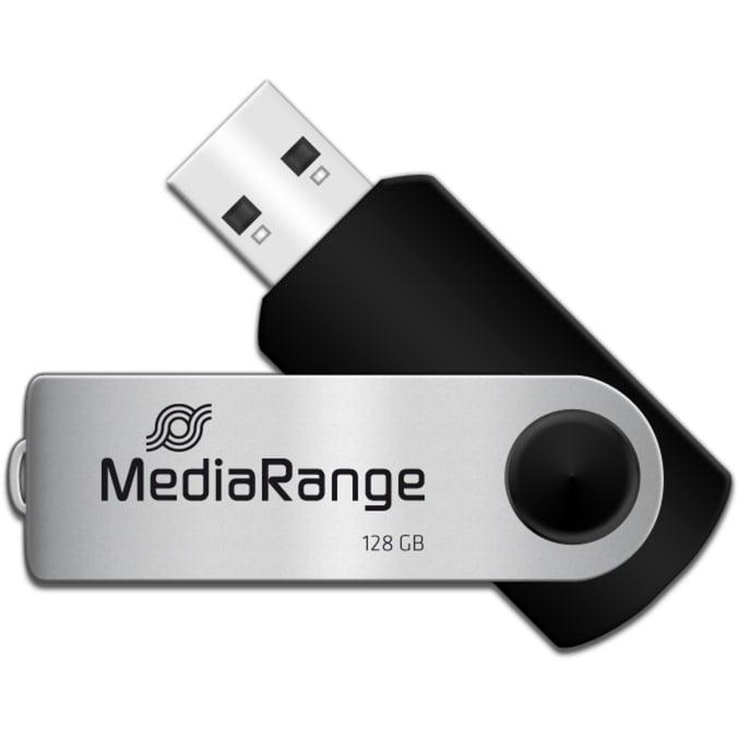 MediaRange Flexi-Drive 128 GB (black/silver, USB-A