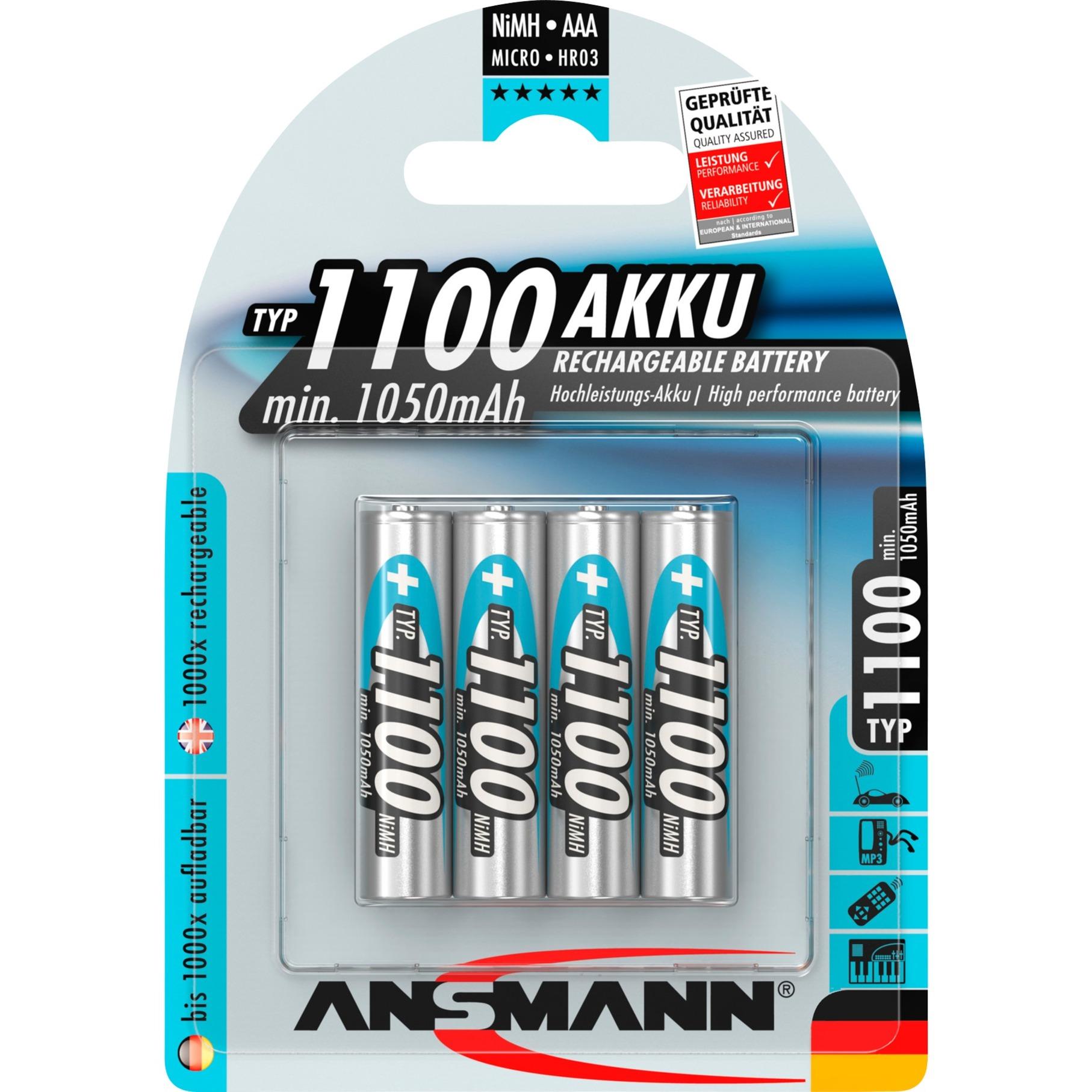 Ansmann 4xAAA NM 1.2V/ 1100mAh