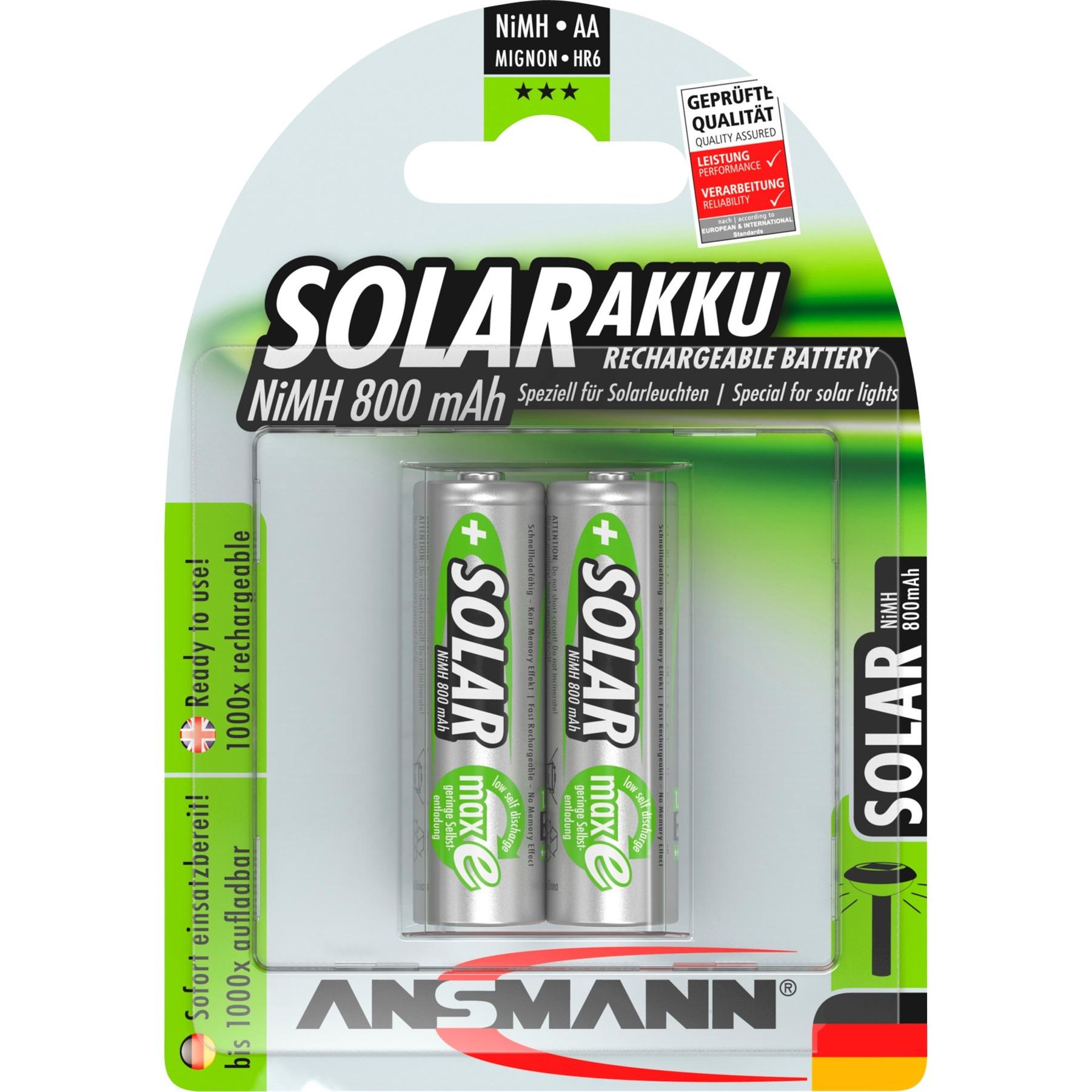 Ansmann Mignon Solar NiMh Bateria 2xAA