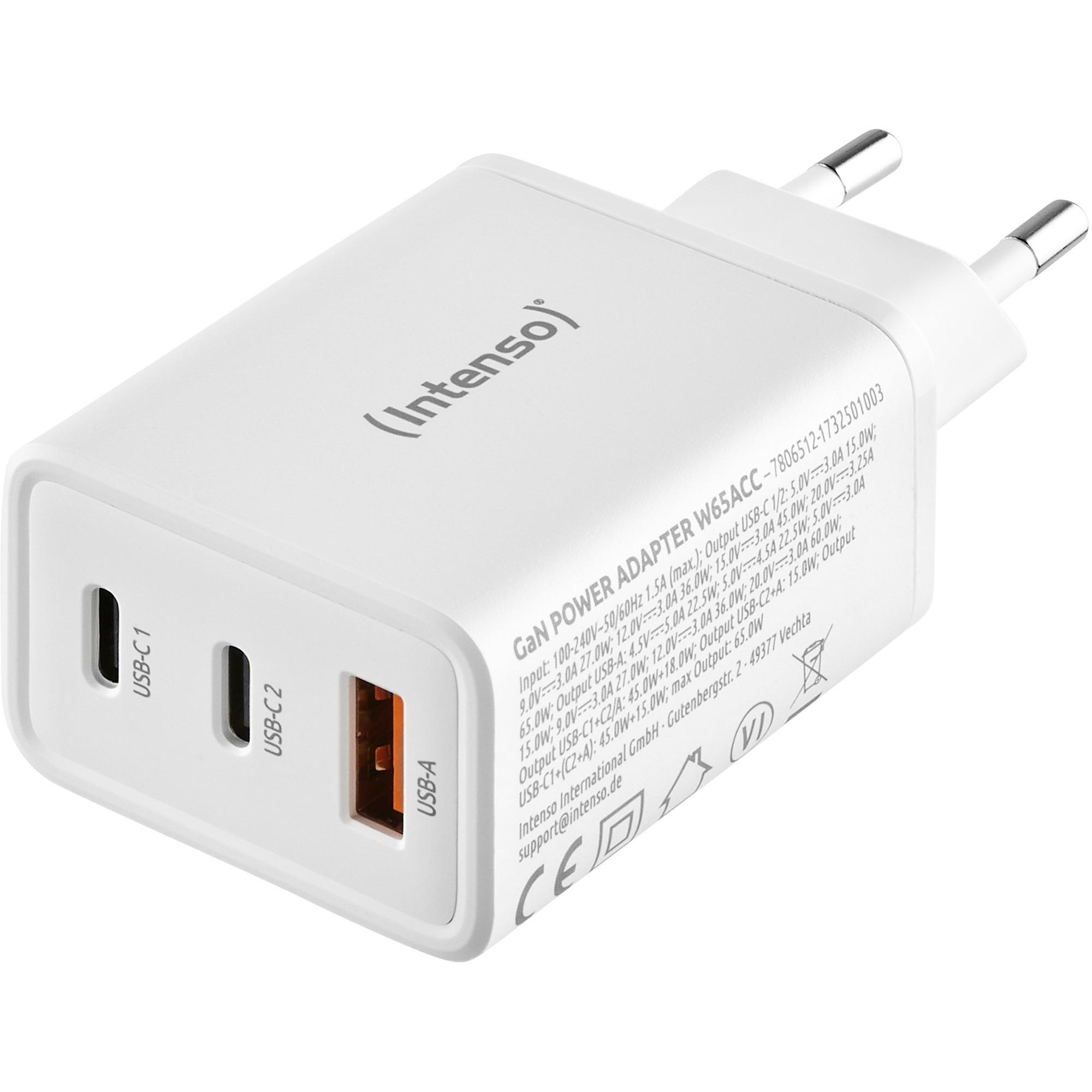 Intenso Power Adapter W65ACC GaN (white
