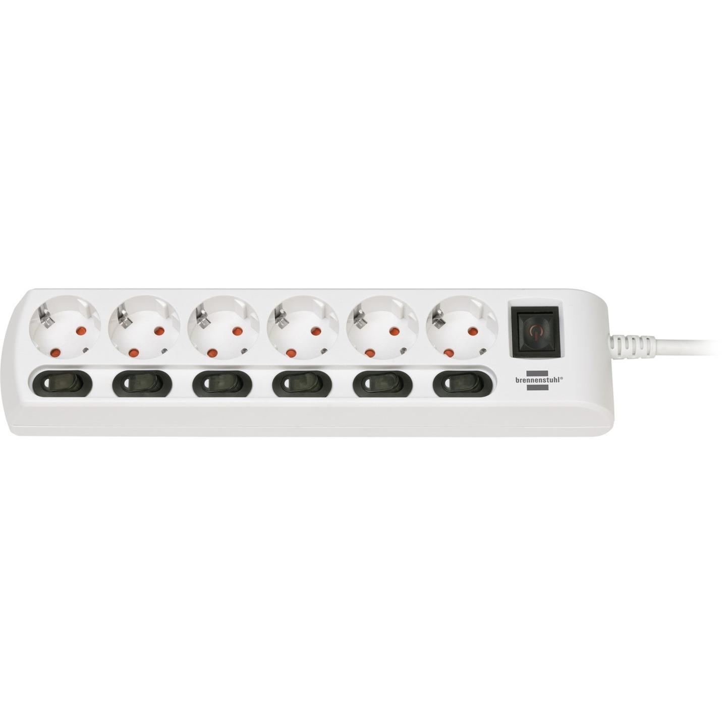 Brennenstuhl socket strip 6-way 2m white