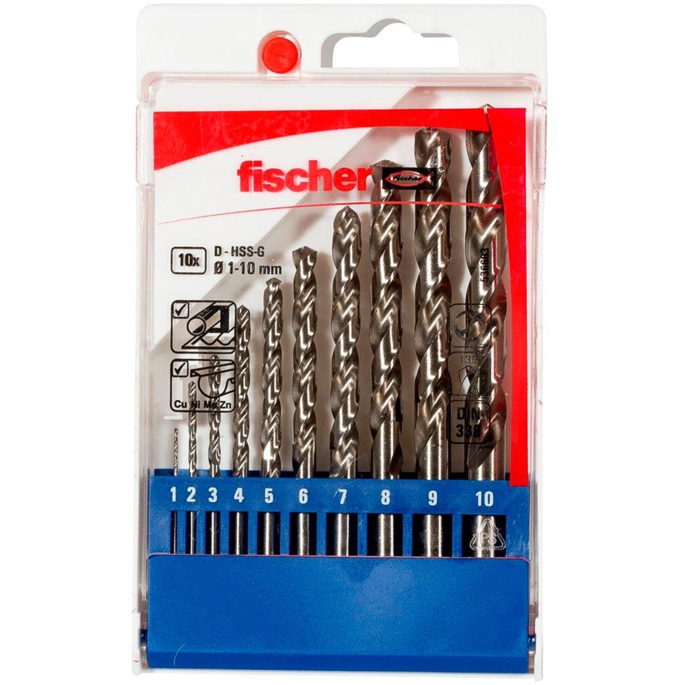 Fischer metal drill set HSS-G, 1-10mm