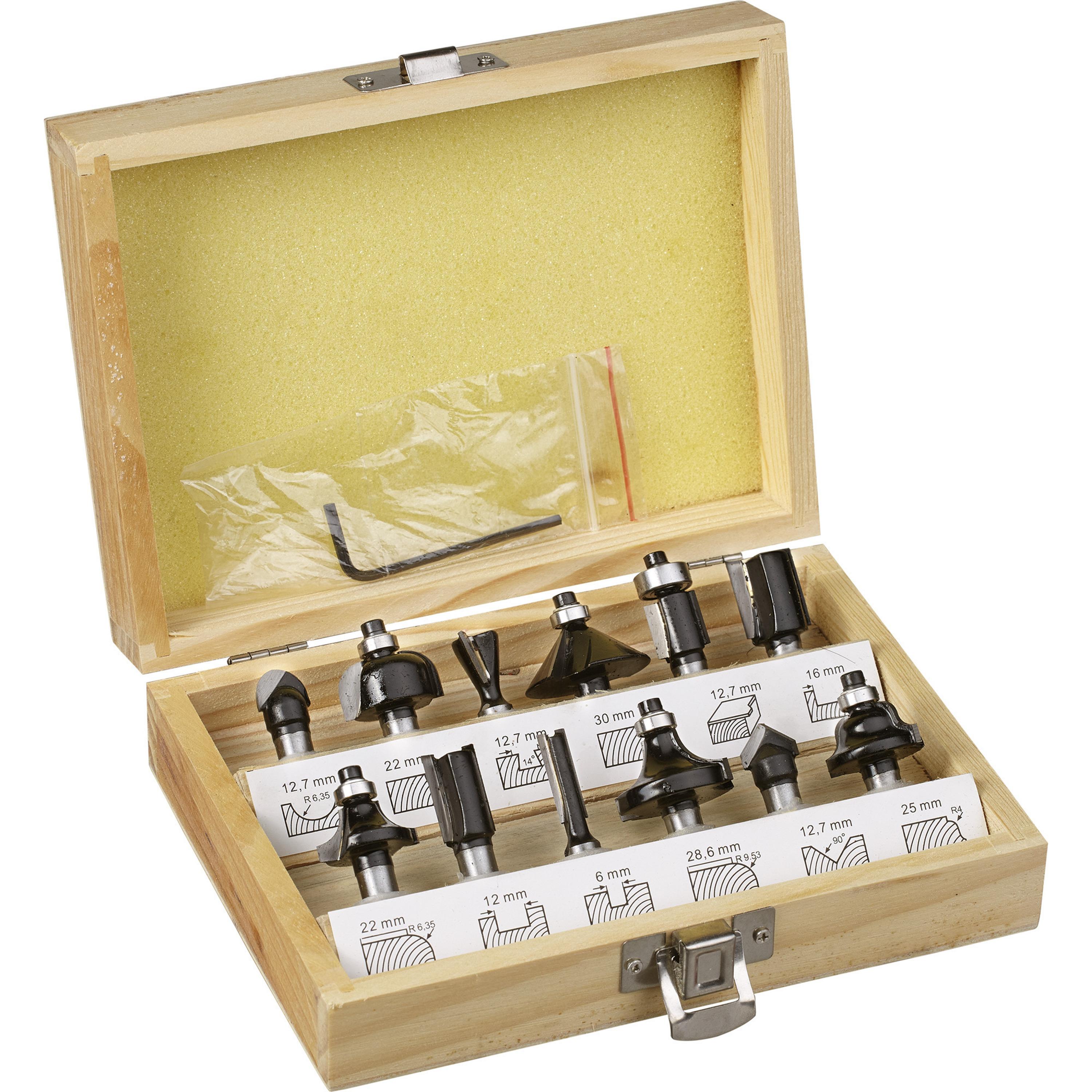 Einhell-KWB router set, 12 pieces (shaft