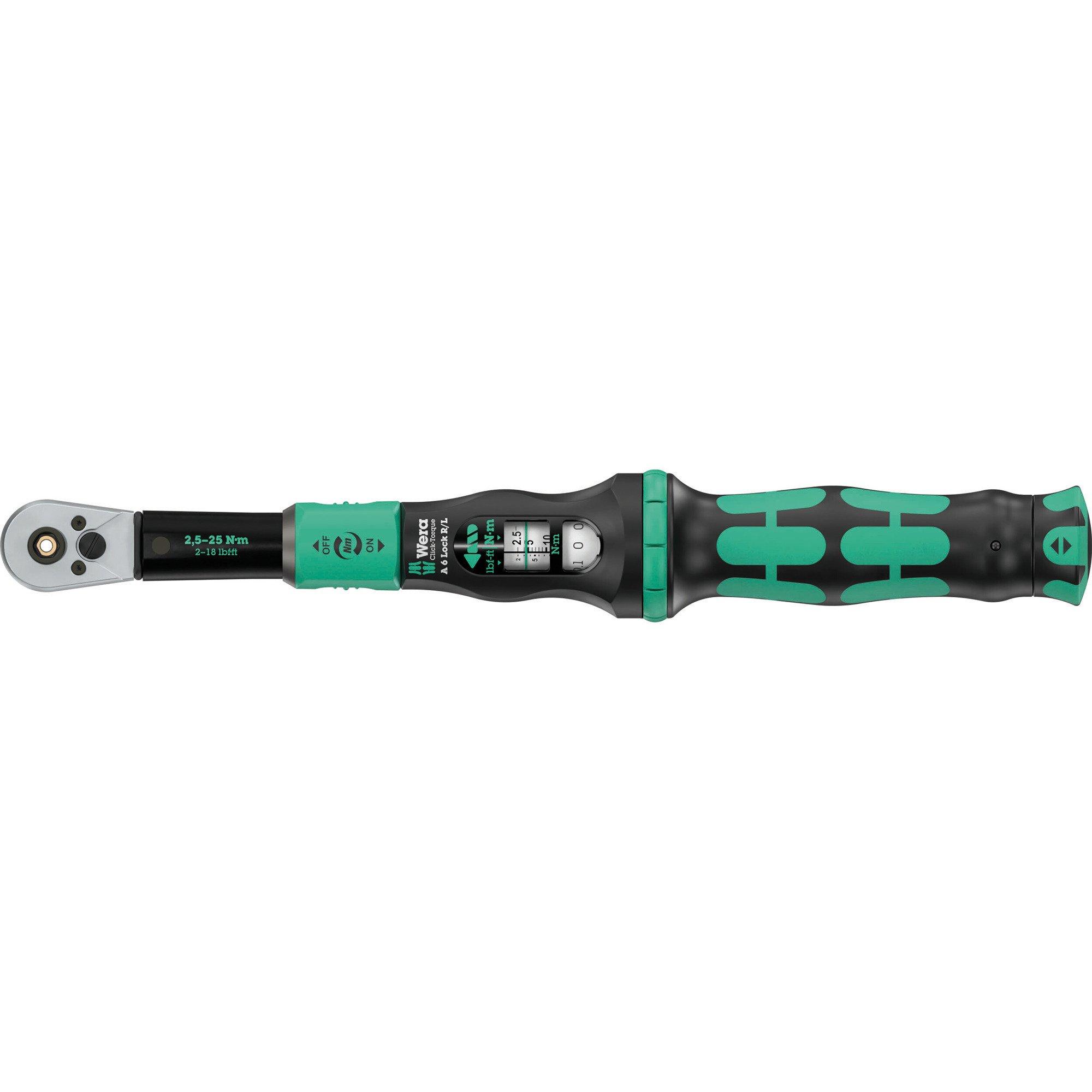 Wera torque wrench with push-through square