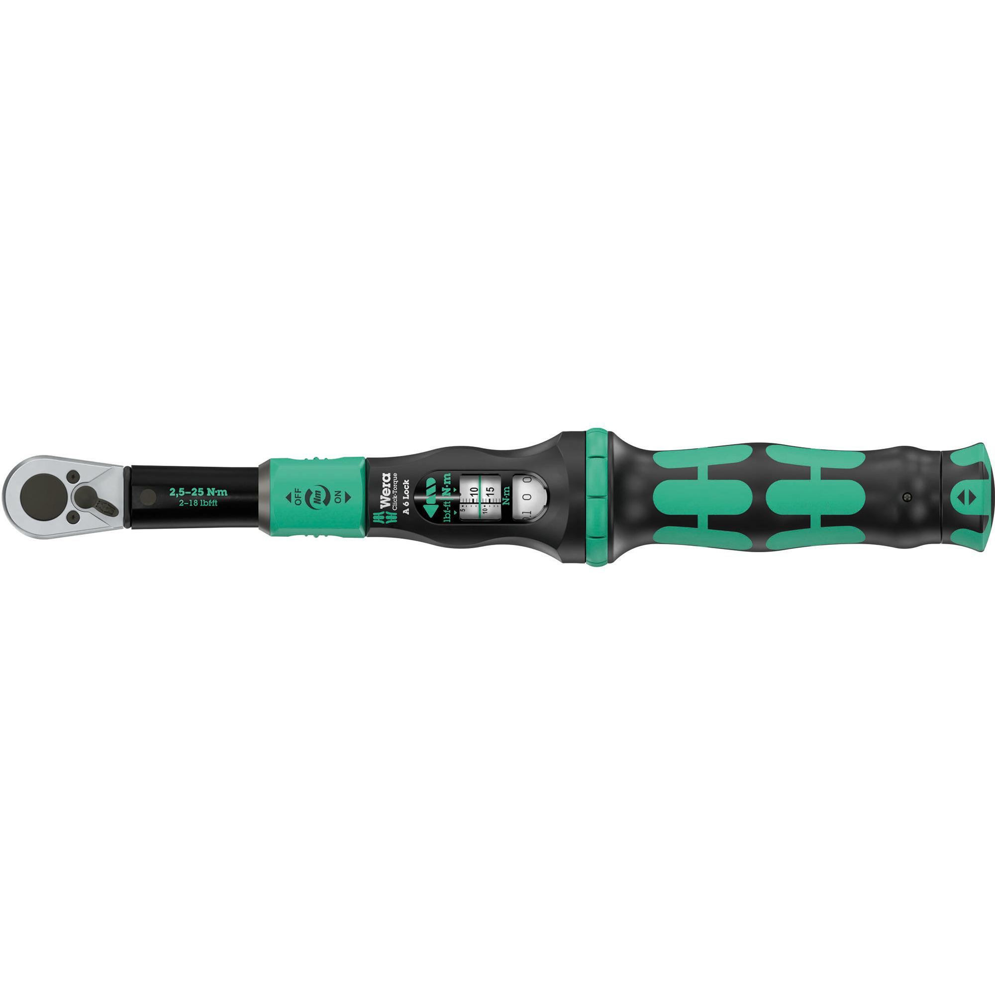 Wera torque wrench with reversible ratchet
