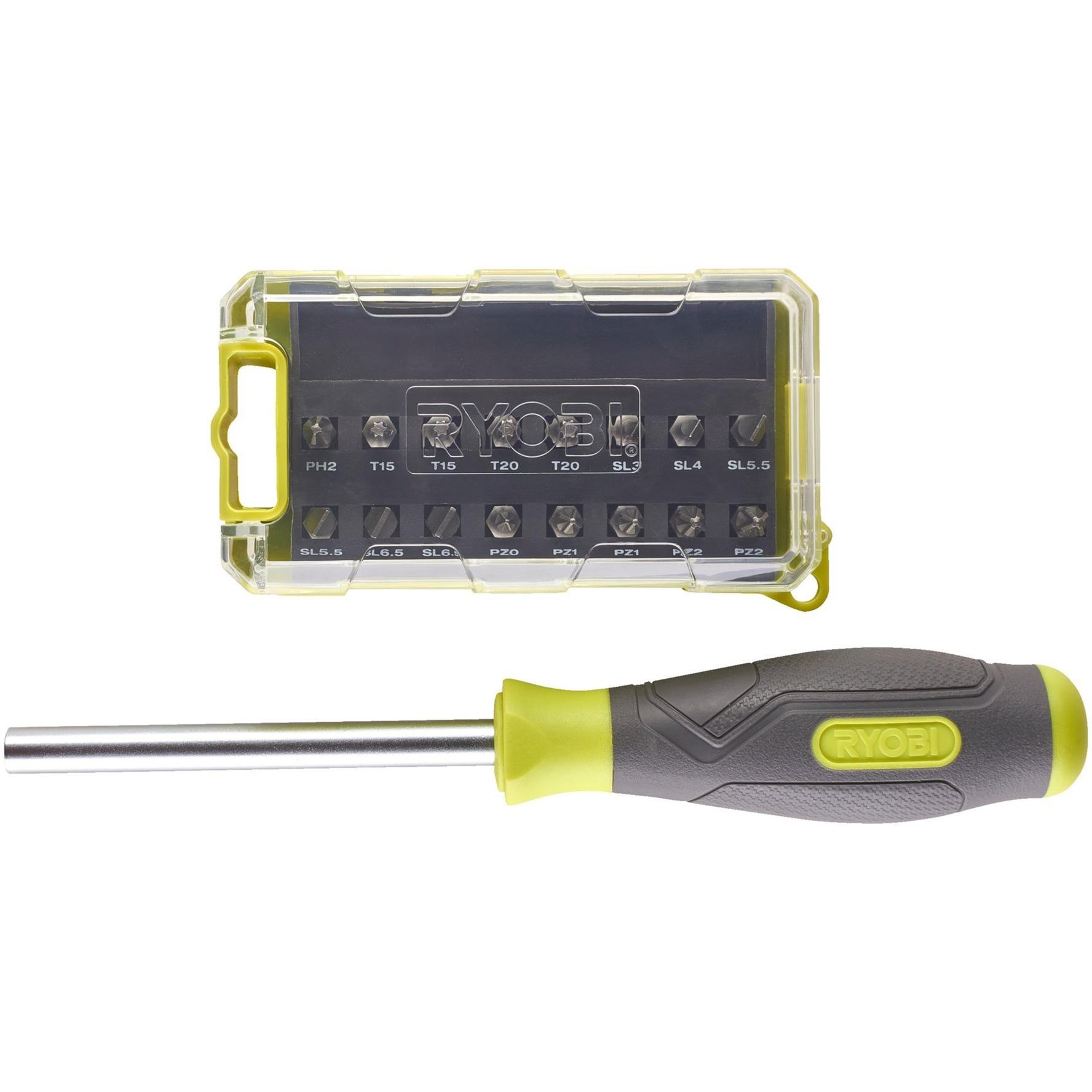 Ryobi screwdriver RSD17PCS, with 17-piece bit