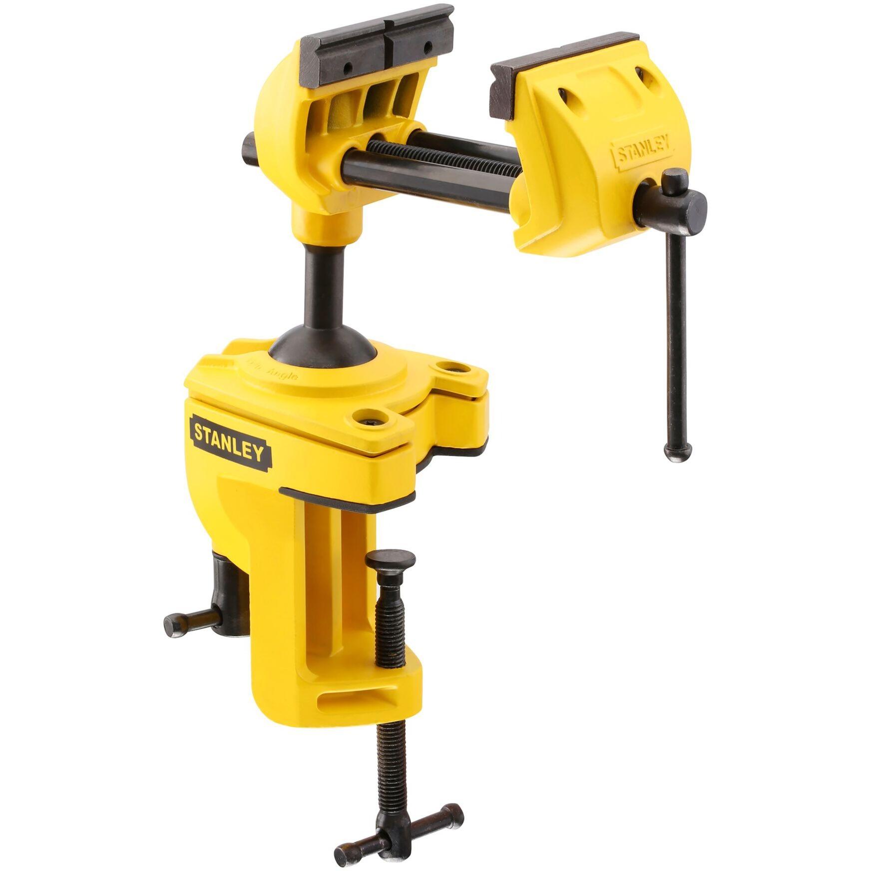 Stanley MaxSteel multi-axis vise (yellow/black)