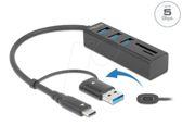 Delock 4P USB 3.2 Gen1+SD/mSD+USB-C/A