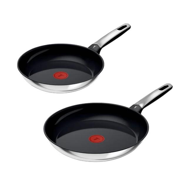 Tefal pan set Emotion stainless steel