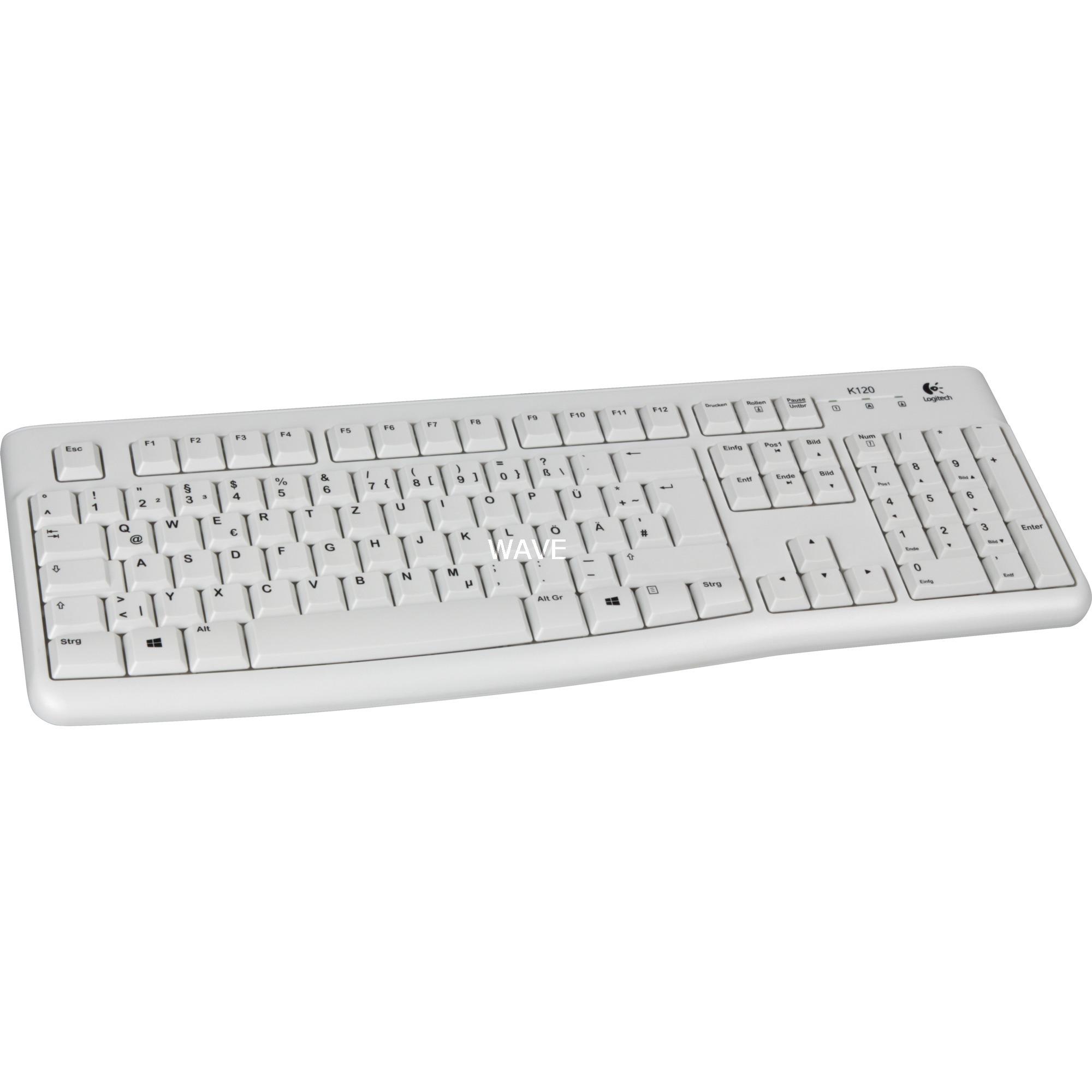 Logitech Keyboard K120 OEM biała USB