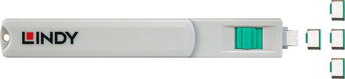 Lindy USB-C port lock green