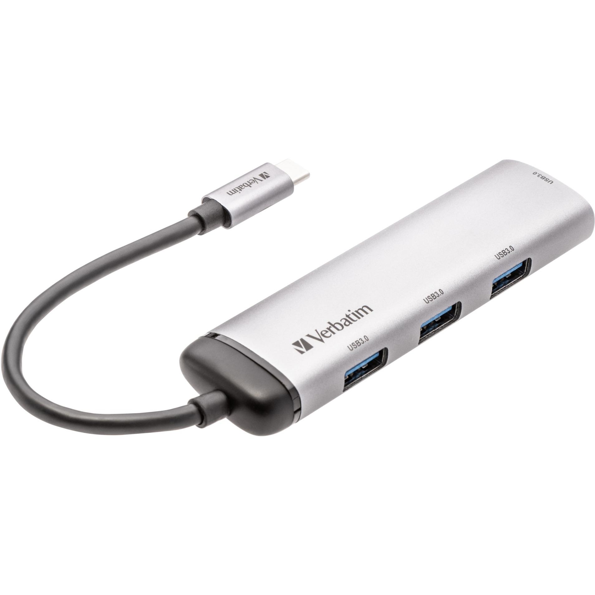 Verbatim USB-C multiport hub 4xUSB 3