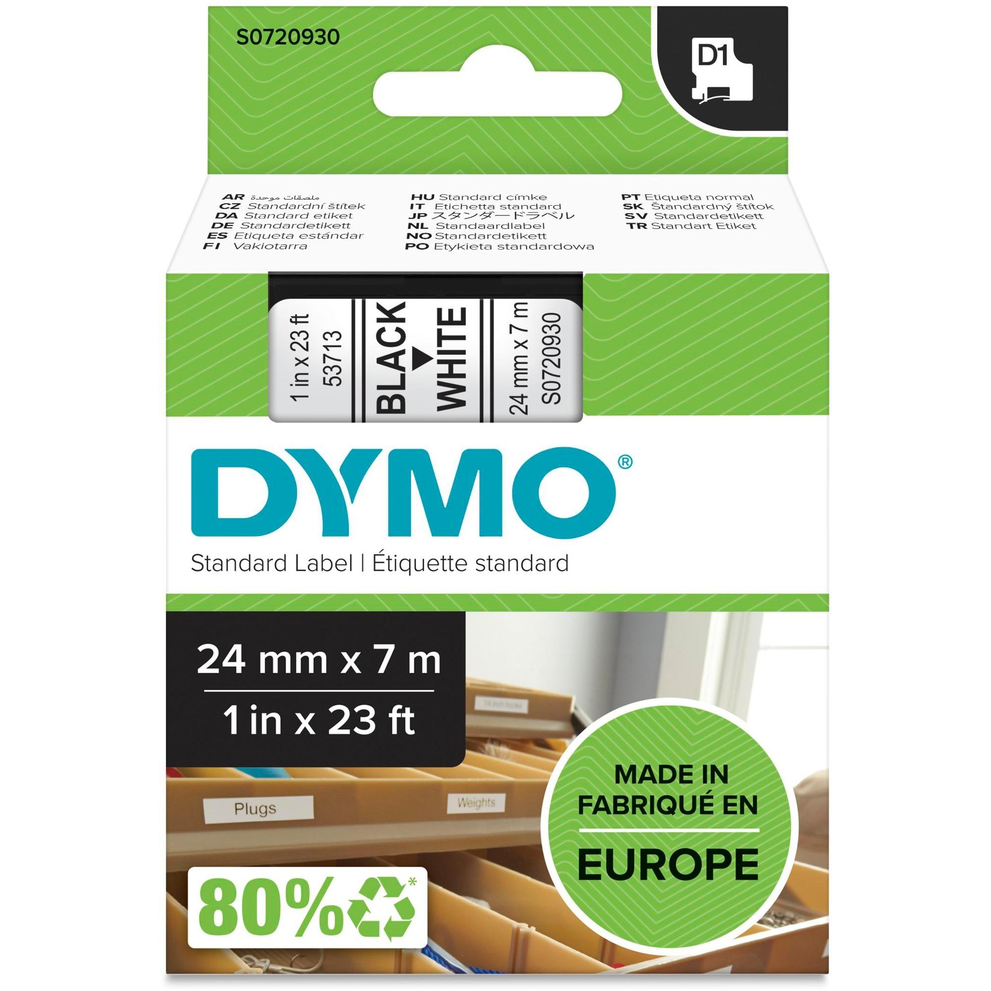 Dymo D1 24mm czarny/biały (53713/S0720930)