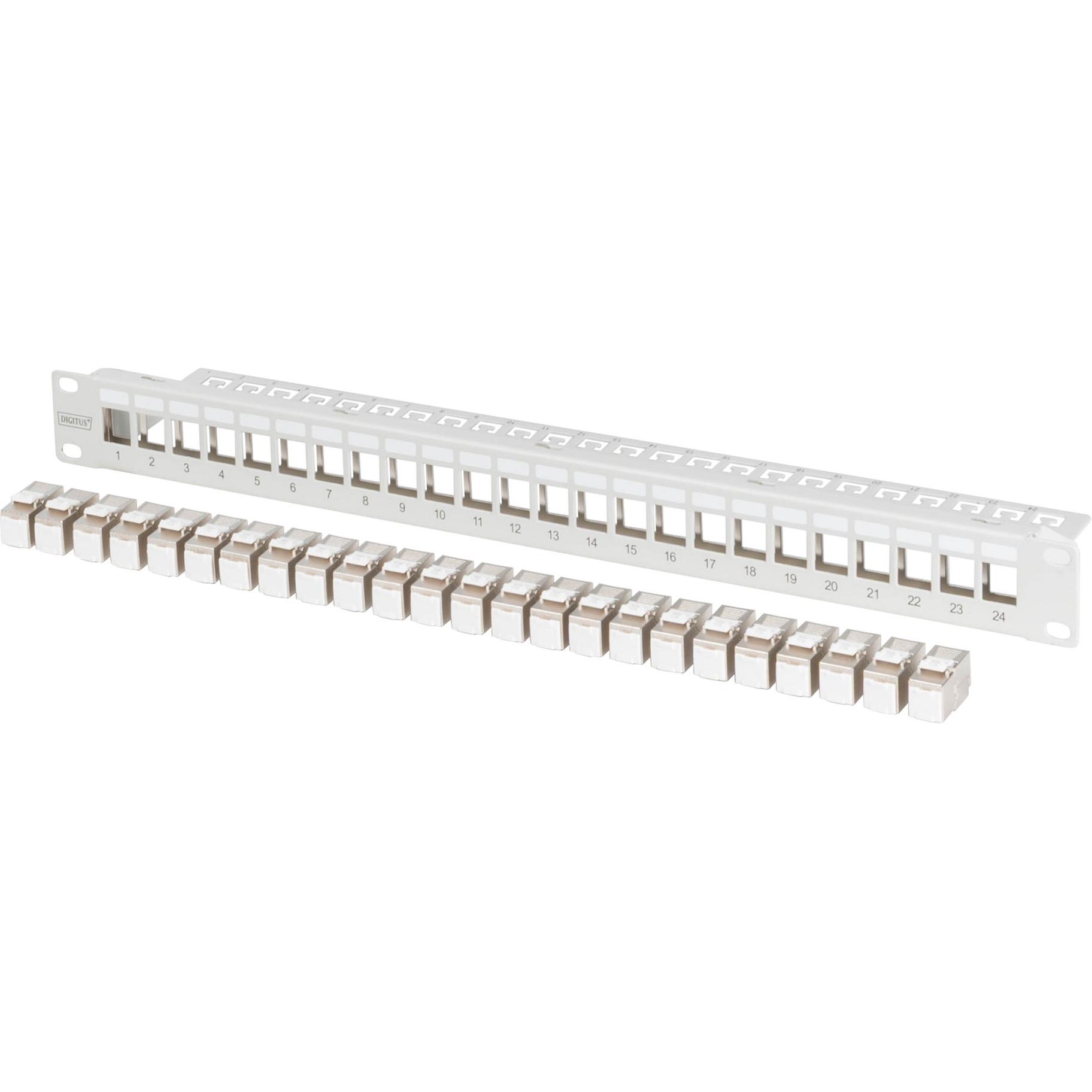 Digitus modular patch panel, 24-port, equipped