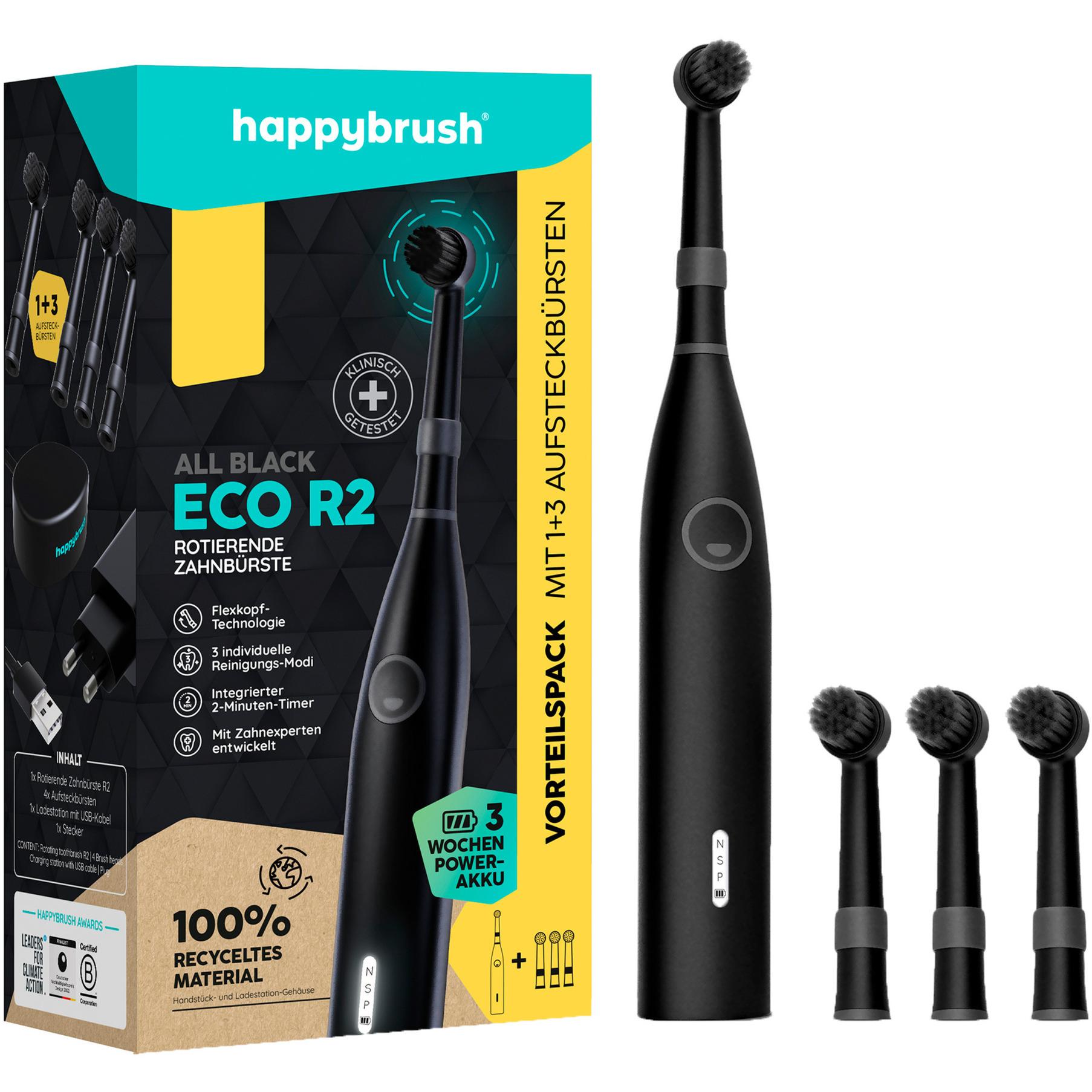 Happybrush ECO R2 Allblack + 3