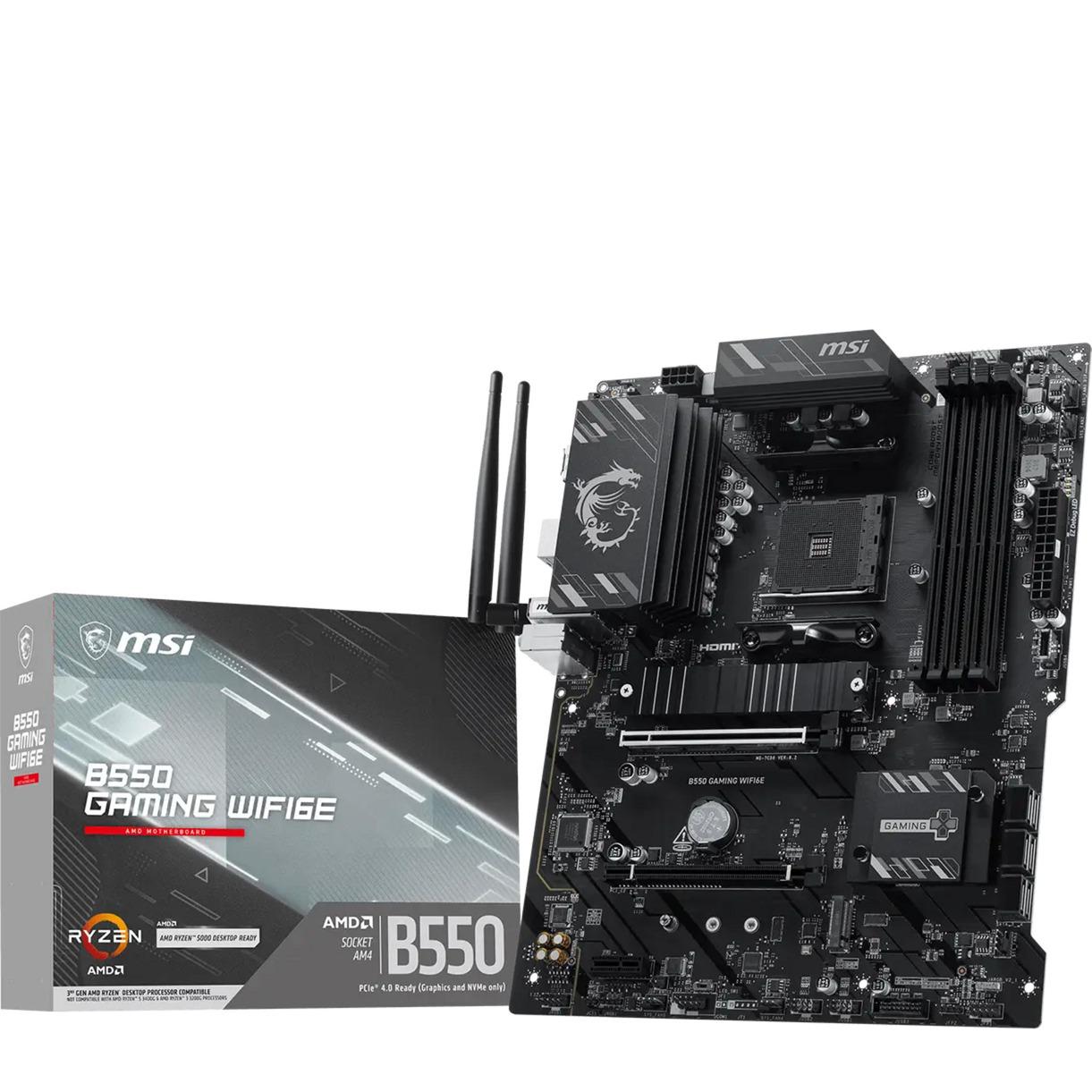 MSI B550 GAMING WIFI6E (black/silver)