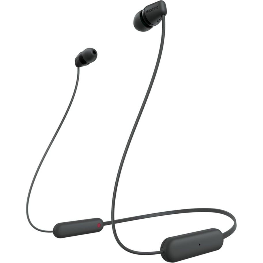 Sony WI-C100B, headphones (black, bluetooth, USB-C)