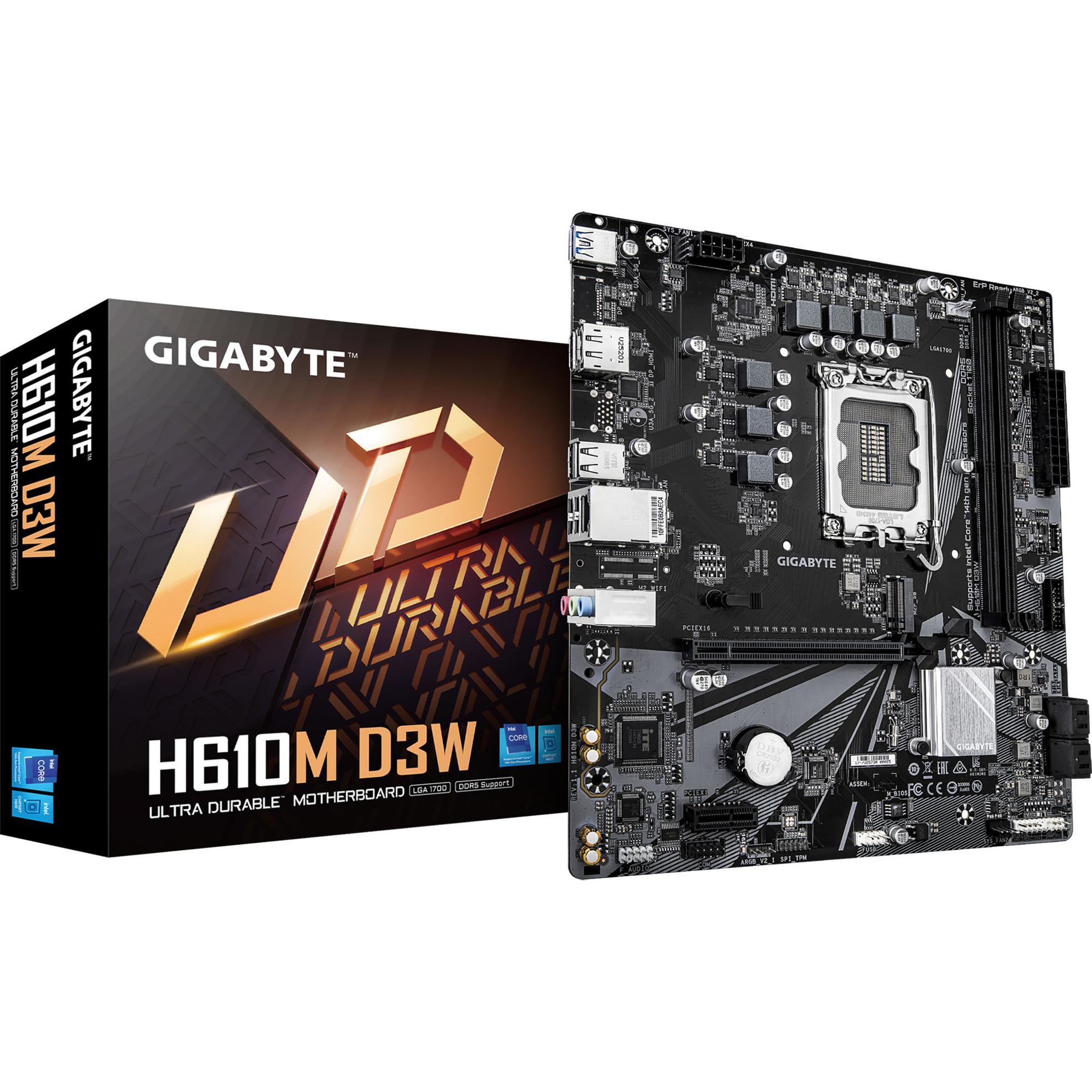 GigaByte H610M D3W (black/grey) - Socket