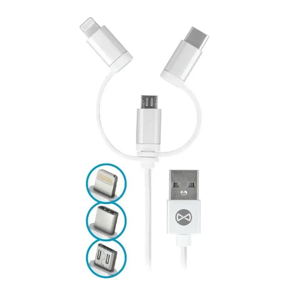 Forever 3-in-1 datu pārraides un uzlādes