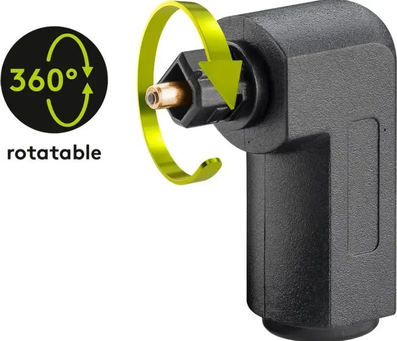 Goobay Toslink digital/audio adapter 90° -