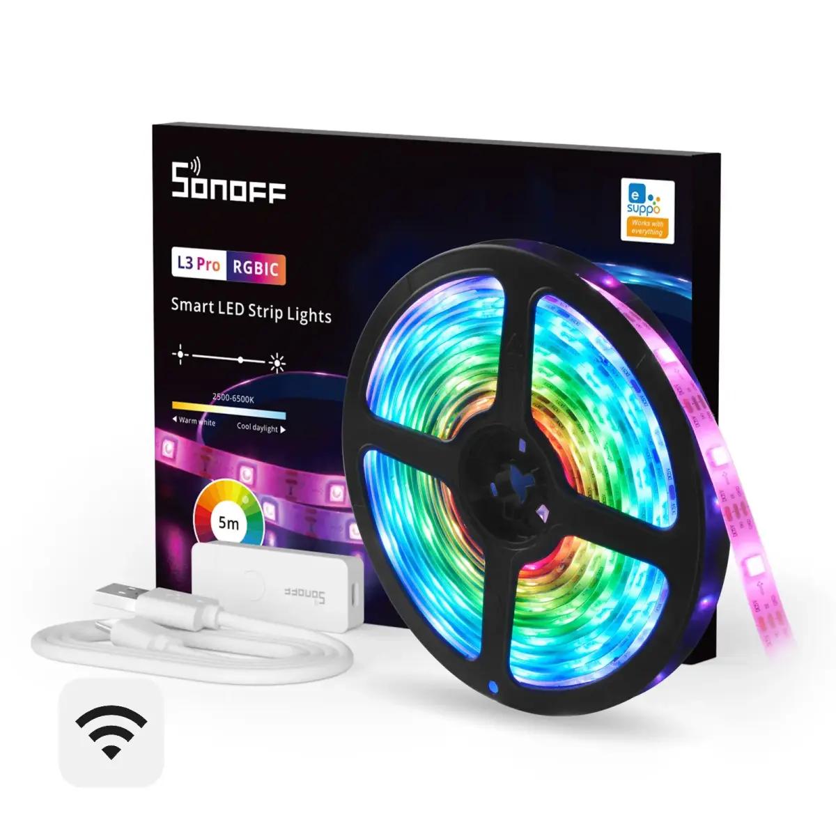 Išmanioji LED RGBIC LED juosta Sonoff