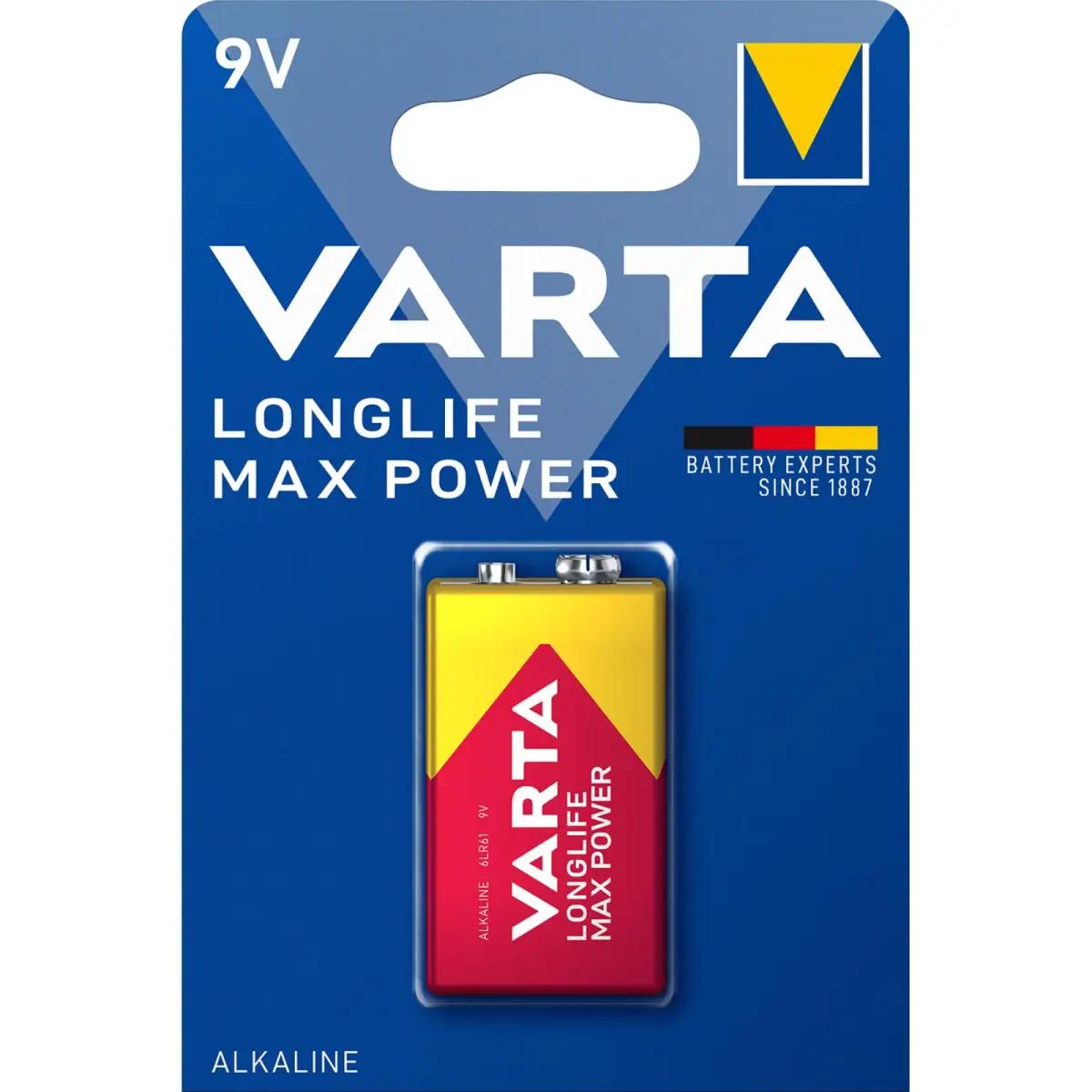 Varta Longlife Max Power 9V Battery