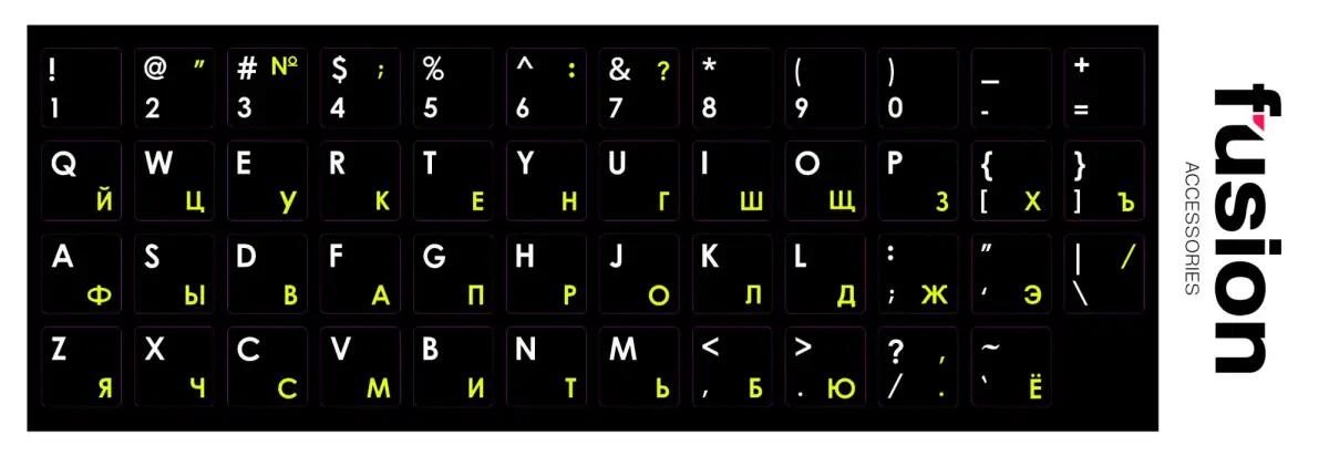 Fusion accessories Fusion laminētas tastatūras uzlīmes