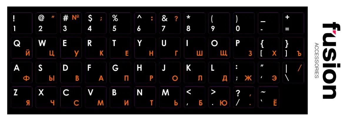 Fusion accessories Fusion laminētas tastatūras uzlīmes
