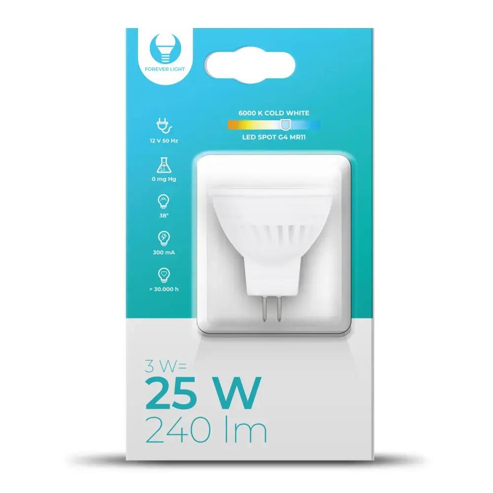 LED spuldze G4 MR11 3W 12V