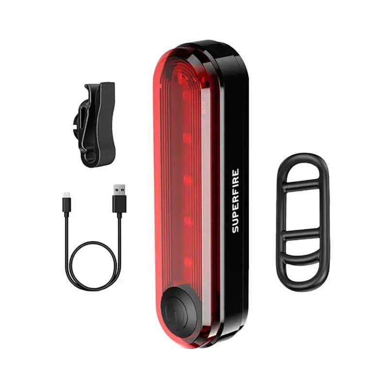 Superfire BTL01 aizmugurējais velosipēda lukturis, USB