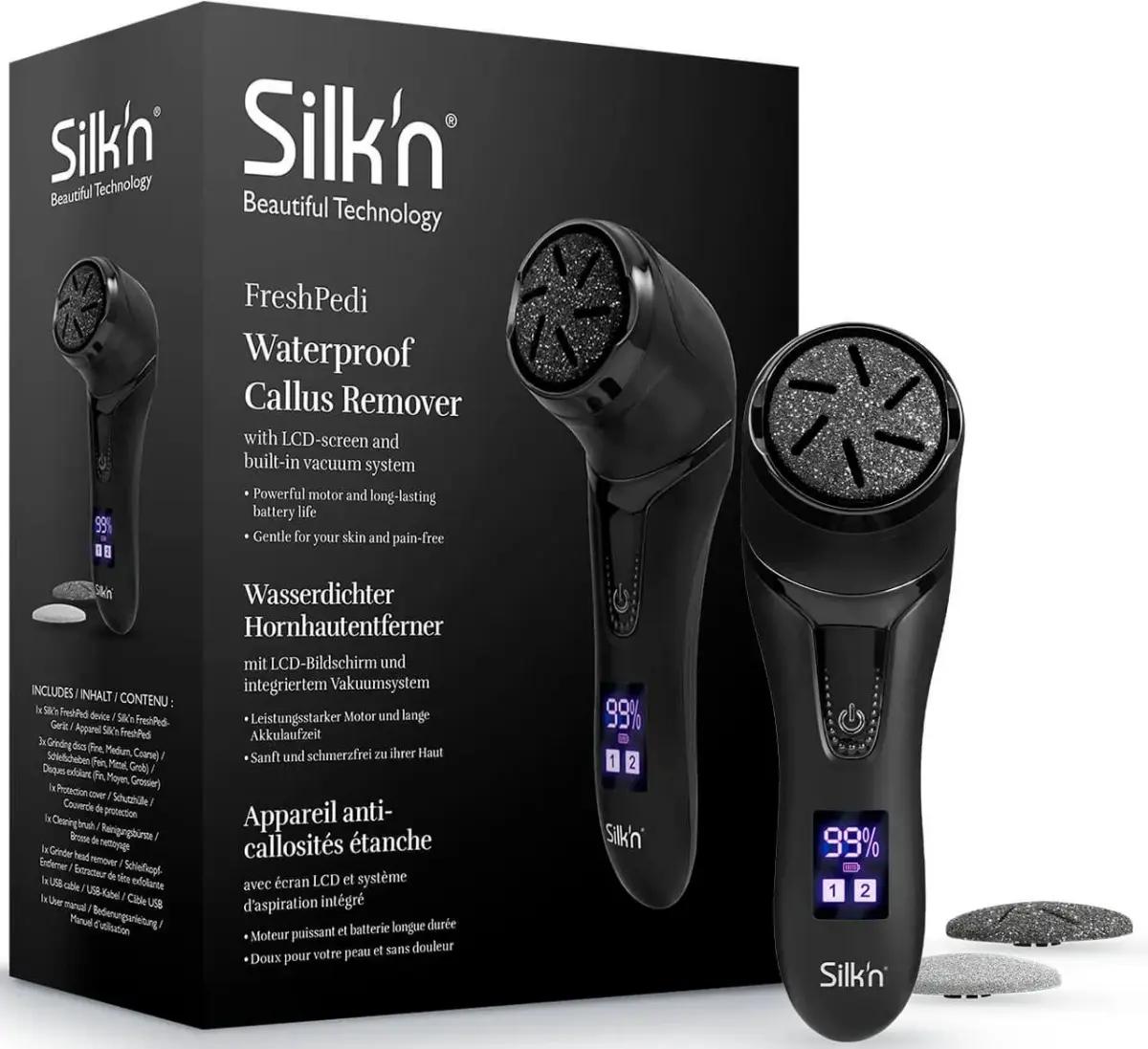 Silk`n FreshPedi matēti melns ūdensizturīgs elektriskais