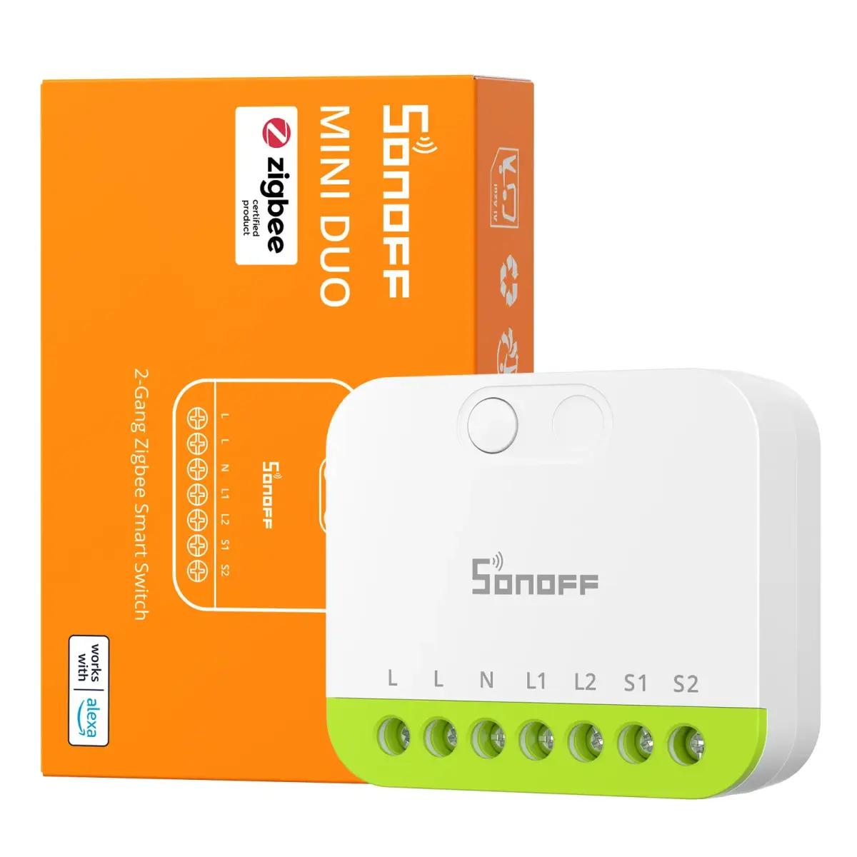 Išmanusis 2 grupių Zigbee jungiklis Sonoff