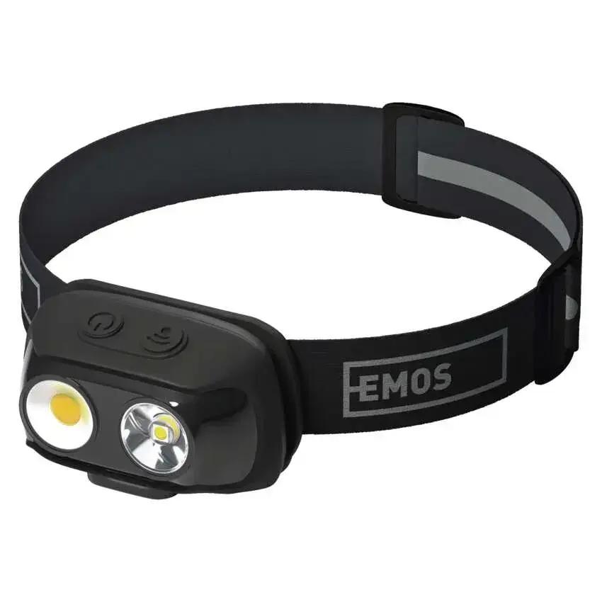 EMOS COB LED uzlādējams galvas lukturis
