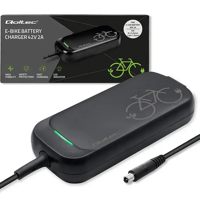 Qoltec 50334 ātrais lādētājs e-velosipēdam, elektriskajam