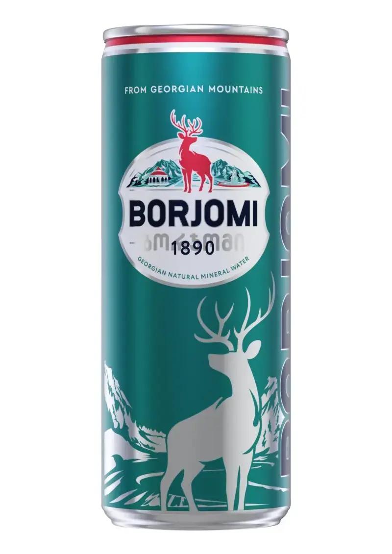 Minerālūdens BORJOMI, gāzēts, bundžā, 0.33l