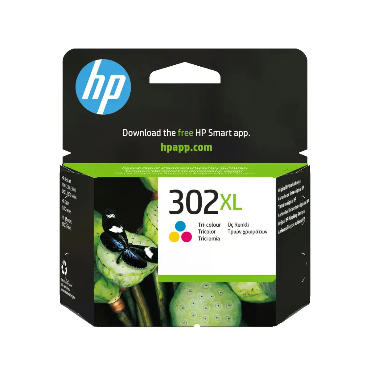 Tintes kārtridžs HP 302XL F6U67AE trīskrāsu