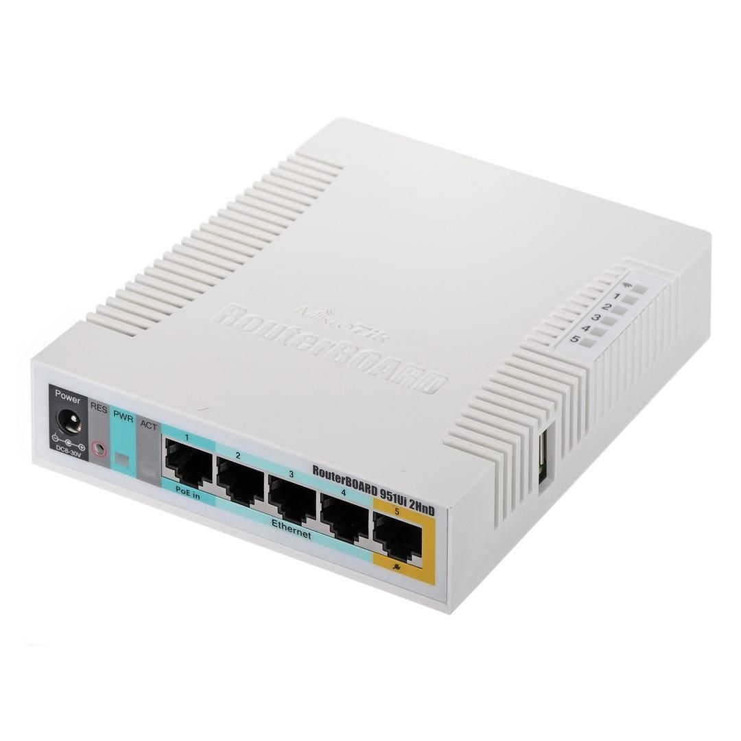 Mikrotik RB951Ui-2HnD White Power over Ethernet